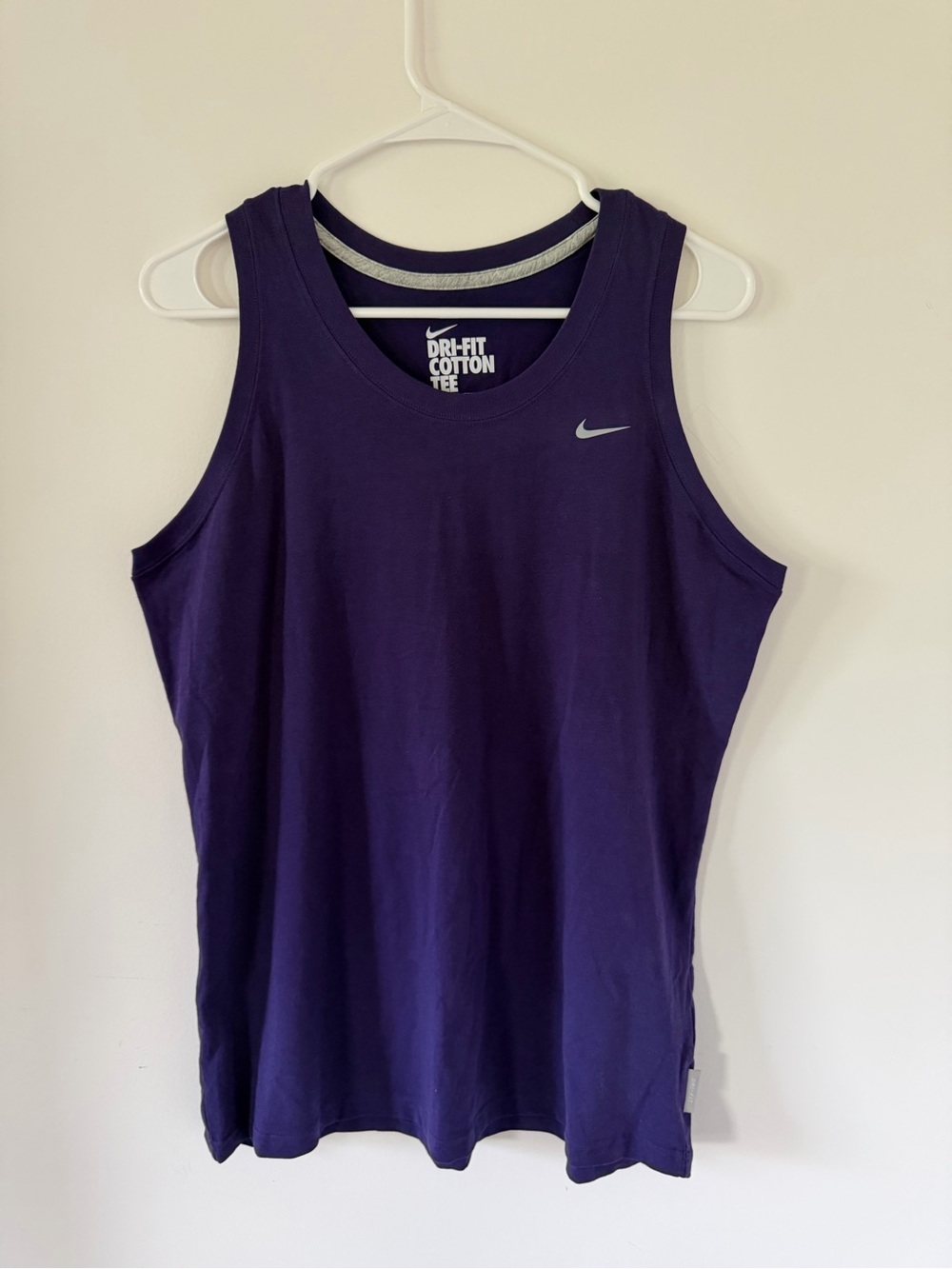 Nike Women’s Dri-FIT Cotton Tee Purple Tank Top